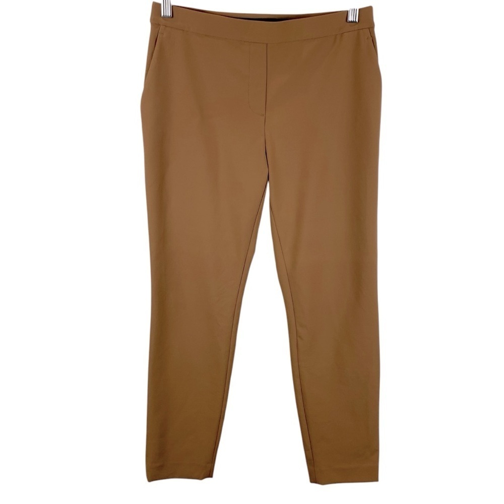 THEORY sz 4 Burnt Orange Copper Stretch Cropped Skinny Pants Women's Trousers